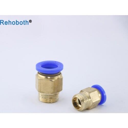 Pneumatic Quick Inlet Pipe Joint PC8-02 Threaded Through PC4-M5 6-01 / 10-03 / 12-04