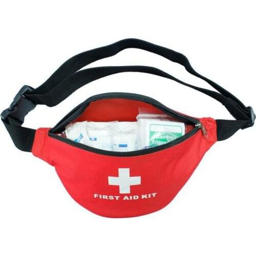 Outdoor First Aid Kit Outdoor Sports Red Nylon Waterproof Cross Messenger Bag Family Travel Emergency Bag DJJB018