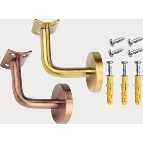 Stainless Steel Drawing Titanium Wall Bracket Handrail Accessories Rose Gold Stair Bracket