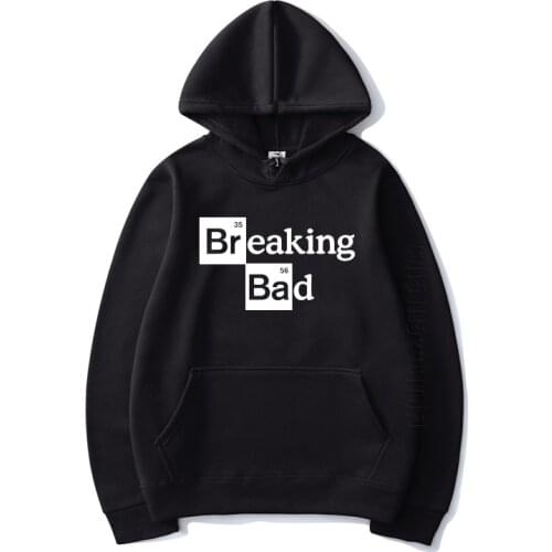 Popular TV Series Hoodies Breaking Bad Solid Color Print Hooded Tops Streetwear Men Women Sport Hoodie Heisenberg Pullover Coat