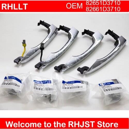 Smart Key Chrome Exterior Door Handle 8PCS Fits FOR Hyundai Tucson 2016 OEM 82651D3710 82661D3710