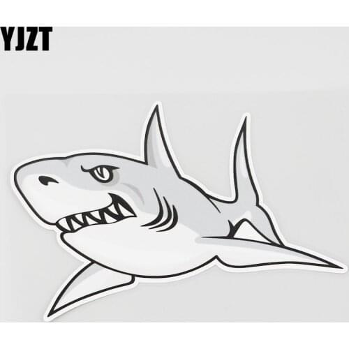 YJZT 15.9CMX10.6CM Cartoon Fish Car Sticker Superior Quality Pvc Decal Accessories 6A-0291