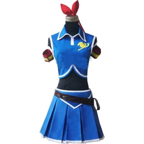 2019 Anime Fairy Tail Cosplay Women Girl School Uniforms Fantasia Lucy Heartfilia Costume