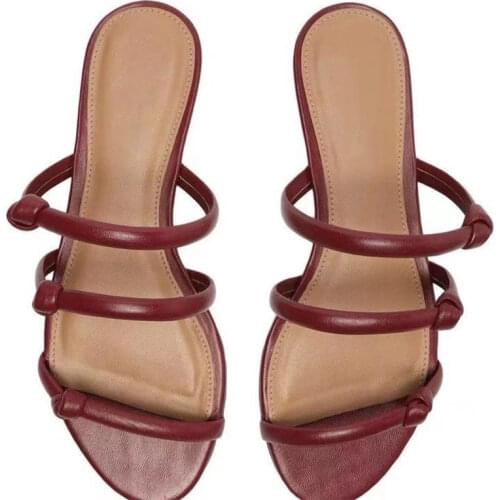 Female Summer Beach Slippers 2021 Women Knot Sildes Casual Flats Ladies Fashion Open Toe Leisure Shoes Woman Footwear Plus Size