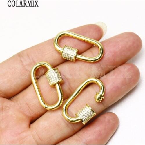 10 Pcs Gold color Spiral Clasp for necklace making Round clasp necklace pendant charms gift pendant jewelry gift for lady