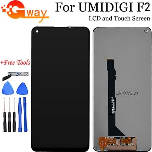 100% Tested 6.53" For UMI UMIDIGI F2 LCD Display Touch Screen Digitizer Assembly For UMI F2 Mobile Phone Spair Part+Free Tools