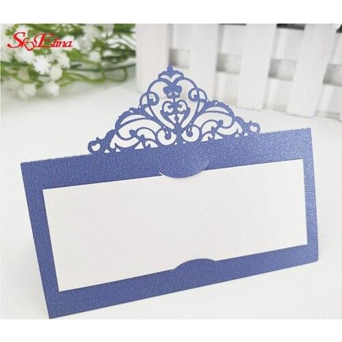 100Pcs Laser Cut Seat Card Hollow Table Name Paper Card Wedding Table Decoration Supplies Birthday Party Place Cards 6zSH873