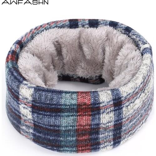 2019 New Fashion Ladies Winter Knit Scarf Women Plus Velvet Thick Casual Scarves Men Neck Warmer Vintage Ring Scarf Comfortable