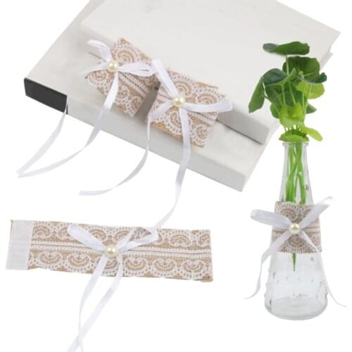 30 Pcs Linen Napkin Rings, Handmade Lace Napkin Rings for Rustic Wedding Party and Daily Use, Home Decor