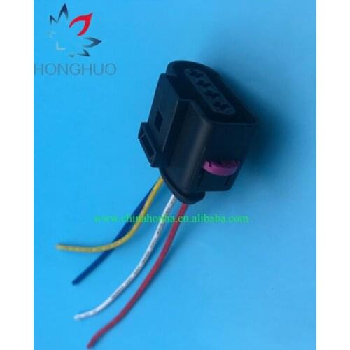 4 Way female socket 4B0973724 Ignition Coil Connector wire Harness Repair Kit Case For A4 A6 1J0 973 724 1J0973724