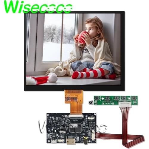 8 Inch 1024*768 LCD Screen For Raspberry Pi 3B 2 1 40pins Lvds Tablet HJ080IA-01E With Driver Board Audio (5V 1.5-2A)