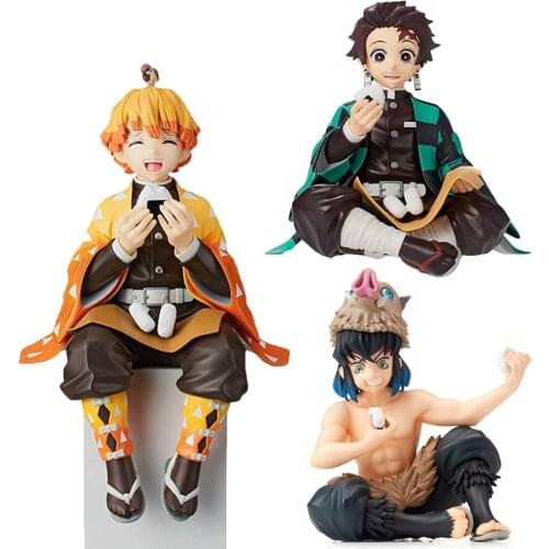 Anime Demon Slayer Figures Kamado Tanjirou Agatsuma Zenitsu Action Figure Model Kimetsu no Yaiba Figurine Kawaii Kids Toys Gift