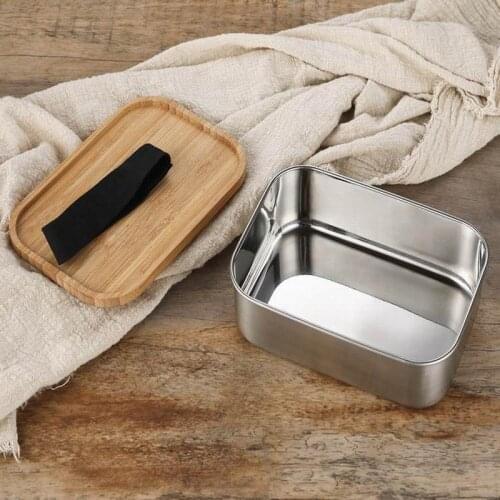 Brand New 10 pcs Safety Food Container Practical With Cover Lunch Box Easy To Clean Bento Boxes Wooden lid