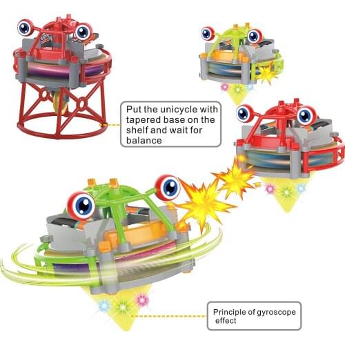 Tumbler Spinning Top Robot Fidget Toy Tumbler Anti Gravity Unicycle Variable Self-Balancing Fidget Toy Car Science And Education