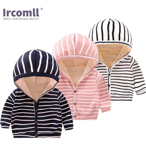 Ircomll 2021 New Spring Summer Kids Jecket for Boys Girls Striped Sport Windproof Jacket Outwear Zip Outwear