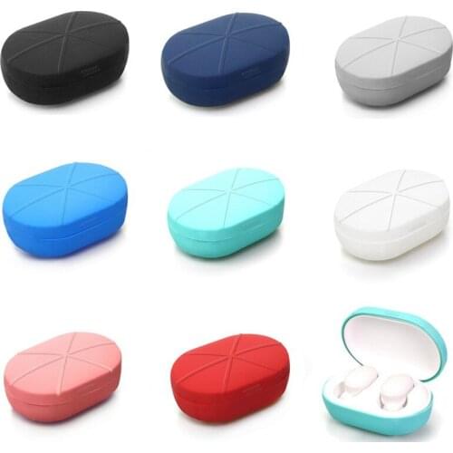 Soft Colorful Silicone earphone cover for Redmi Bluetooth Headset AirDots Youth Edition headset protective case storage box