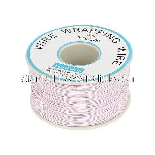 PCB Solder 0.203mm Core Dia Wire Wrapping Wrap 250M 30AWG Light Purple