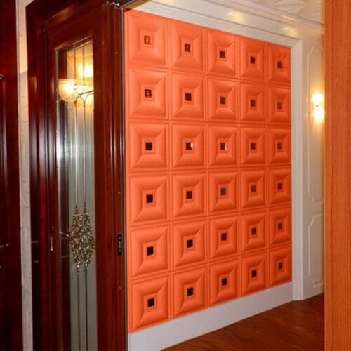 Practical Foam Wall Stickers Soundproof Wallpapers 3D DIY Self-adhesive Home Television Background Wall Ornaments