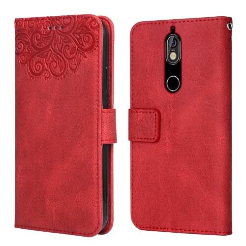 Luxury Leather Case for NOKIA 7 Flower Embossing TA-1200 TA-1198 TA-1201 Wallet Flip Phone Case for NOKIA7 Cover