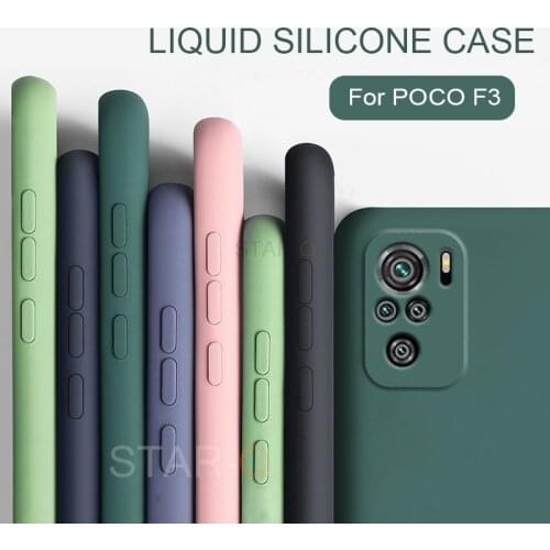 Luxury New Liquid Silicone Phone Case For Xiaomi POCO F3 5g Original Camera Protective Shockproof Soft Back Covers