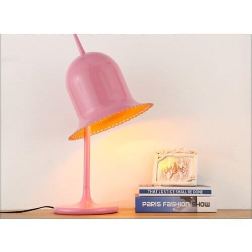 Nordic Creative Pink Desk Lamp Cute Hat Bedroom Soft Decoration Designer Hotel Colorful Girls Children Desk Lamp Bedside Lamp