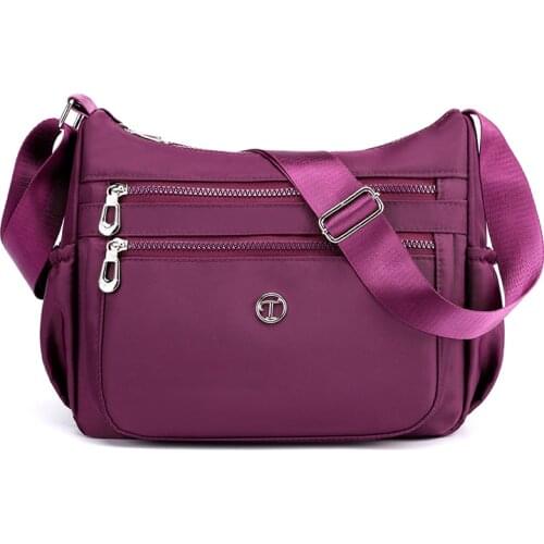 Vento Marea Waterproof Nylon Shoulder Bag For Women 2021 New Red Summer Crossbody Bag Large Capacity Soft Phone Purse & Handbags