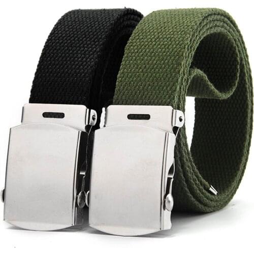 Unisex New Military Canvas Belt Military Mens Outdoor Training Belt Fashion Daily Casual Solid Color Soft Comfortable Belts