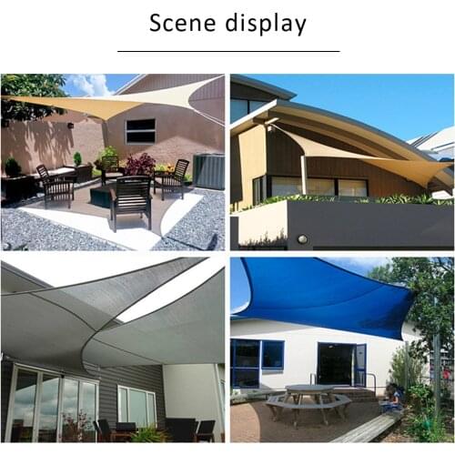 Waterproof Sun Shade Sail Triangle Sunshade Sail For Garden Patio Outdoor Awings Canopy Pool Awning Camping Sun Shelter Tent