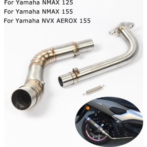 For Yamaha NMAX 125 155 NVX AEROX 155 Motorcycle Exhaust System Front Link Pipe Stainless Steel to 51 Mufflers