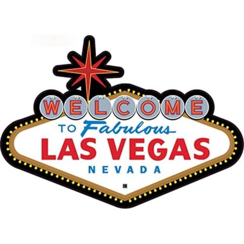 Personality FABULOUS LAS VEGAS SIGN Die-cut Sticker 4" Wide STICKER Funny Car Stickers Auto Decals Cover Scratches Waterproof