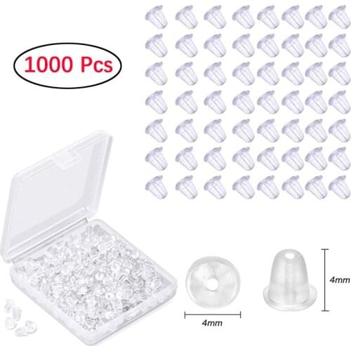 Rubber Earring Back Stoppers for Stud Earrings DIY Earring Parts Findings Ear Nuts Plugs Earring Blocked Accessories 500/1000pcs