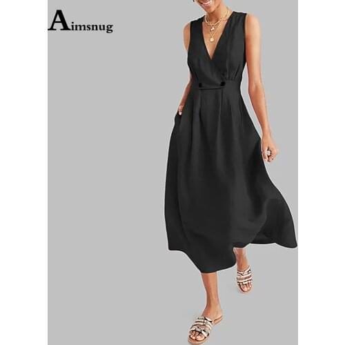 Plus size 4xl 5xl Women Elegant Mid-Calf Dress French Style 2021 Patchwork Buttons V-Neck Party Dresses Sexy Femme Sweet Dress