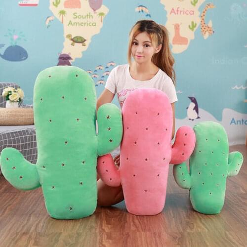 1PC Creative Plush Cactus Pillow Stuffed Cute Toy Doll Kids Baby Gift Girl Sofa Pillow Cushion Simulation Lovely Home Decoration