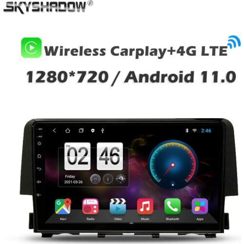 360 Panoramic Camera CanBus 6G+128G Android 10.0 Car DVD Player GPS Map WIFI Bluetooth Radio For HONDA CIVIC 2016 2017 2018 2019