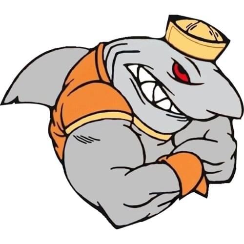 14.5*12.7CM Cartoon Sharks Colored PVC Car Sticker Decoration