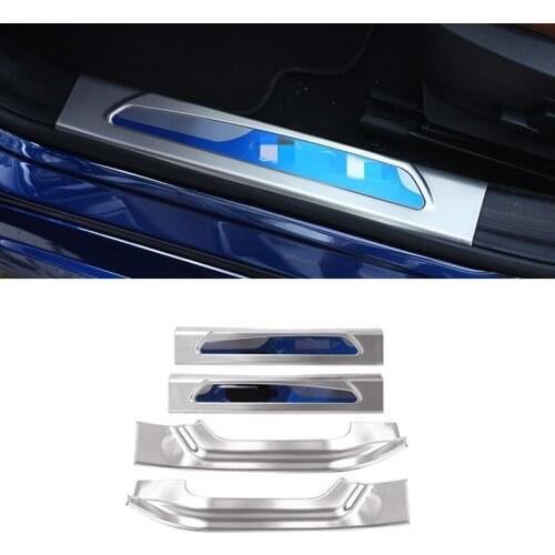 4Pcs/set Stainless Steel Inner Outer Door Sill Scuff Threshold Protector Plate Cover Trim For Alfa Romeo Giulia 2017-2020