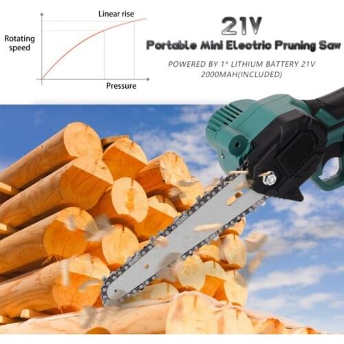 6"Portable Cordless Electric Mini Chainsaw 550W US/EU/UK Plug For Fruit Tree Woodworking Garden Tools With Batterys Power Tool
