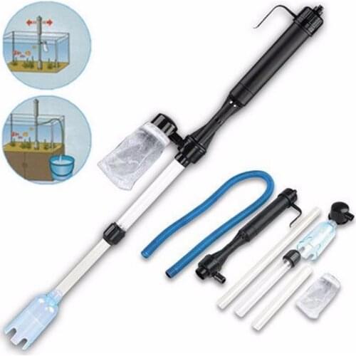 Aquarium Battery Syphon Operated Fish Tank Vacuum Gravel Water Filter Clean Siphon Filter Cleaner Fish Tank Tools Aquarium