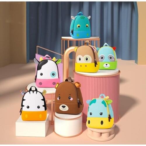 2021 New 3D Children School Bags for Girls Boy Children School Bag Kindergarten Cartoon Animal Toddle Kids Backpack