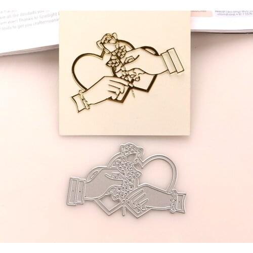 DUOFEN METAL CUTTING DIES wedding love engagement flower rose stencil DIY Scrapbook Paper Album 2020 new