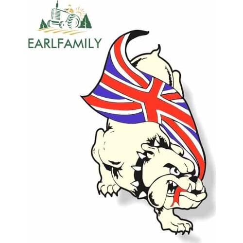 EARLFAMILY 13cm x 8cm For Extra Small Bulldog Car Stickers Occlusion Scratch Decal Waterproof Vinyl Material Suitable For VAN RV