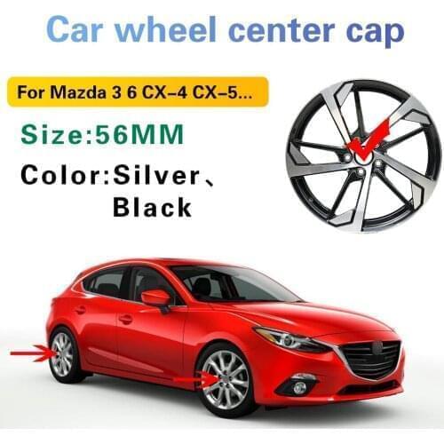 4x 56mm Car Hub Wheel Center Cover Caps For Mazda 2 3 4 5 6 CX-3 CX3 CX4 CX-4 CX-5 CX5 CX 7 CX7 CX-7 MX-5 CX-8 CX8 Accessories