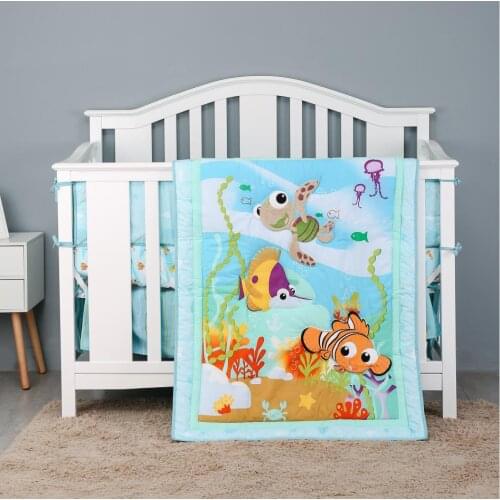 Baby Bedding Set Comforter Sheets Bed Skirt Bumper Nursing Bed Baby Bedding Cartoon Pattern