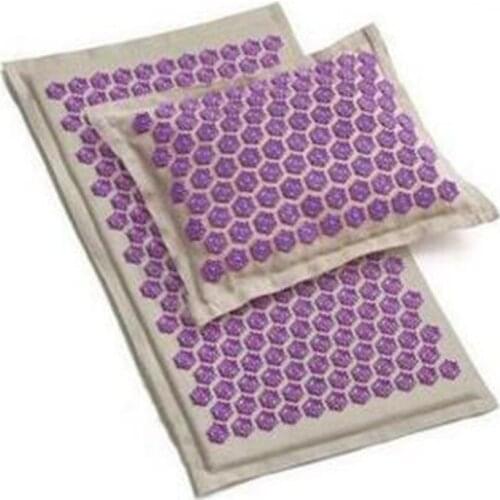 Lotus Spike Acupressure Mat Nature Linen Coconut Palm Akupunkturkissen Massaggiat Massager Mat Back Neck Acupuncture Pad
