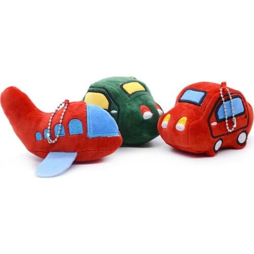 Creative cute cool cars airplanes plush dolls small pendants machine-grabbing doll bag decoration10cm wedding christmase gift