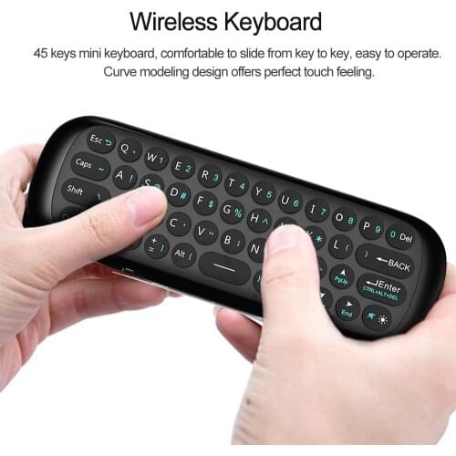 Mini Air Mouse Gyro Sensing sensor 2.4G Wireless English Russian keyboard IR Learning Remote Control For Smart TV Android TV BOX