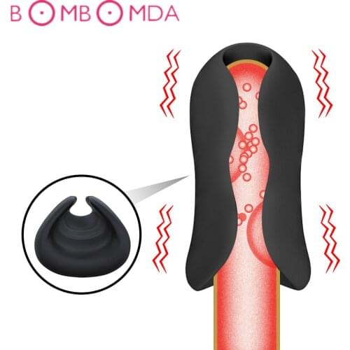 Male Masturbator Cup Dual Motor Vibration Heating Aircraft Cup Male oral sex cup For Penis Massage Delay Exerciser Sex Toy