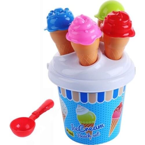 Beach Toys Set Ice Cream and Cake Series sand Mould Set，11 Piece toys Set