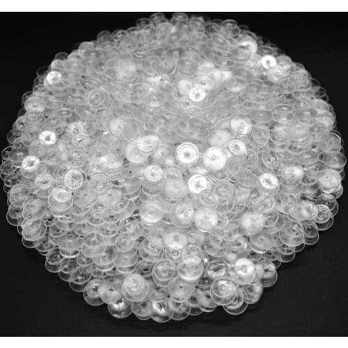 Wholeslae 100-500PCS Transparent Buttons Plastic Buckles For Kids DIY Shoes Charms Slipper Croc Handmade Accessories