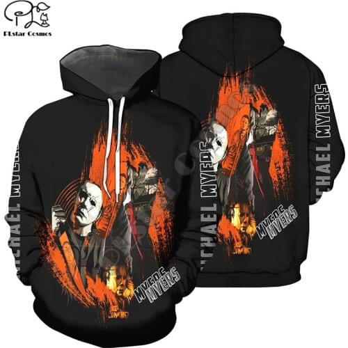 PLstar Cosmos Michael Myers Halloween 3D Printed Hoodies Sweatshirts Zip Hooded For Men And Women Casual Streetwear Style-M19